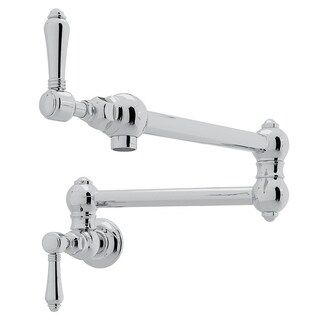 Rohl Italian Kitchen Pot Filler with Double-Lever Handle - Polished Chrome | Bed Bath & Beyond