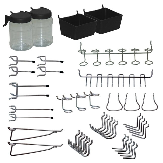 Blue Hawk 43-Piece Steel Pegboard Hook in Silver | Lowe's