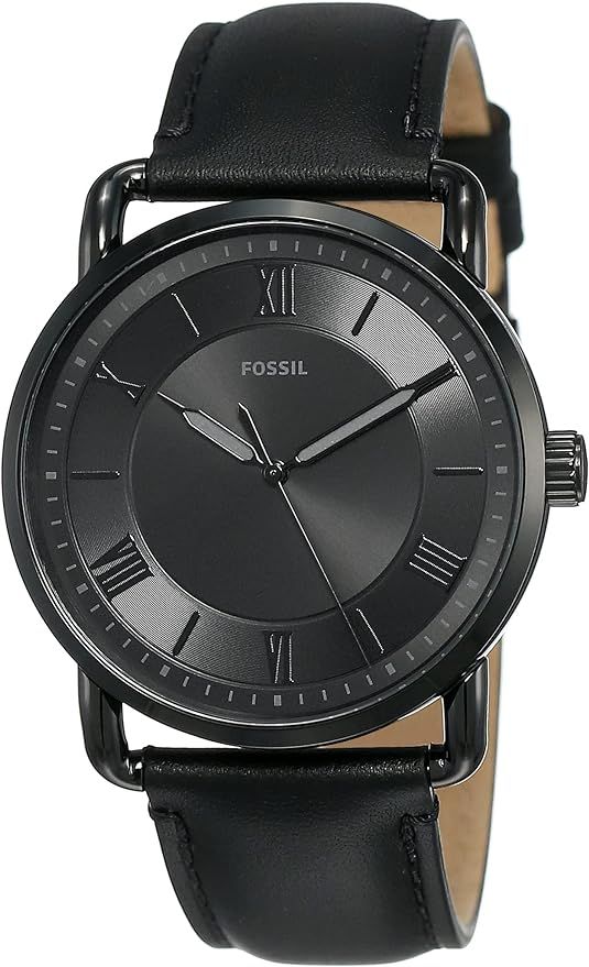 Fossil Men's Copeland Stainless Steel Quartz Watch with Leather Strap | Amazon (US)