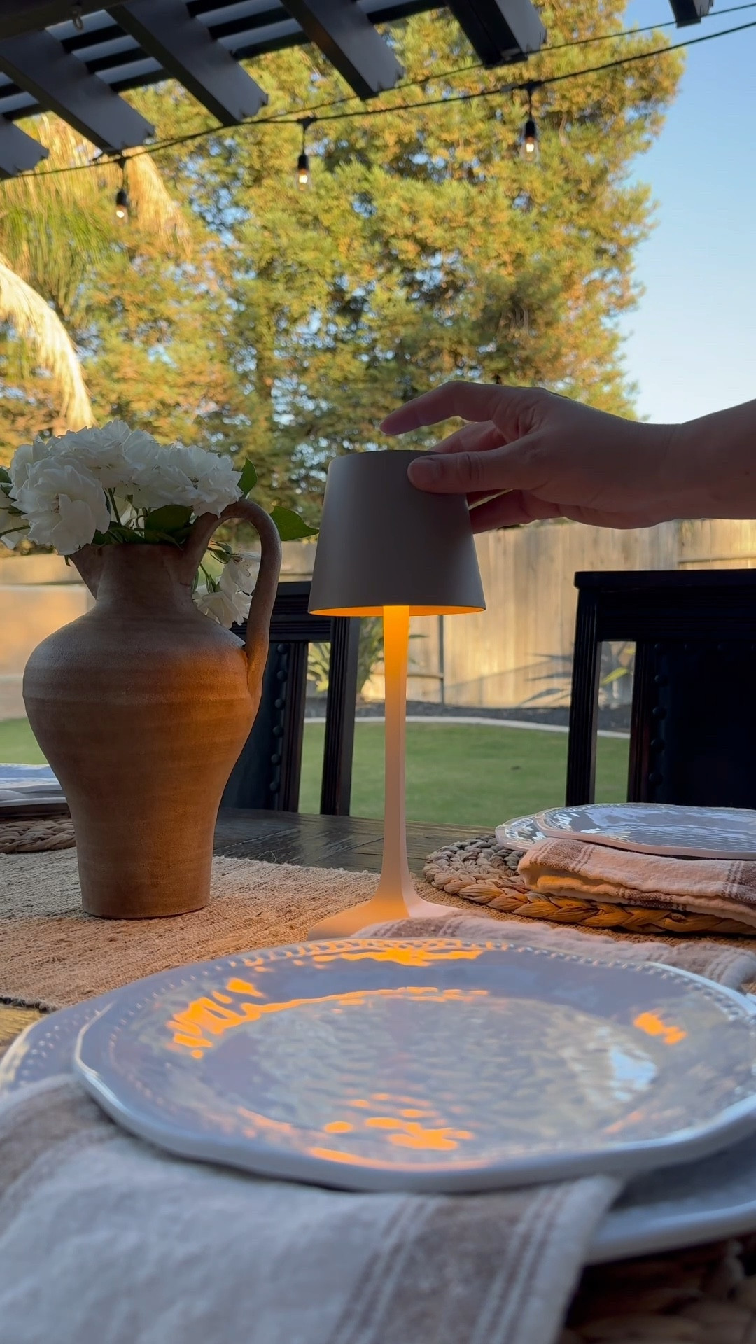 Dining al fresco without my portable rechargeable Amerelle table lamp?

NEVER!

Amerelle does it again! This time with their new portable and rechargeable table lamps. Each lamp is water resistant in addition to being rated for indoor AND outdoor use which makes them the perfect home accessory this summer. Not only do they have a wide range of designer friendly styles but the quality is exceptional. Crafted from either metal or wood, each lamp is outfitted with touch control features including on/off and adjustable color temperature. I am using the Oxford Rechargeable Table Lamp in Khaki/Matte White and it blends seamlessly with my indoor and outdoor decor.

ad | Amerelle Wallplates | Interior Design | Classical Design | Traditional Design | Table Lamp | Portable Lamp | Rechargeable Lamp | Watch Now 

#interiordesign #patiodecor #tablelamp #rechargeablelamp #portablelamp #ad

#LTKSaleAlert #LTKHome #LTKFindsUnder100