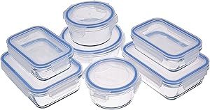 Amazon Basics Glass Locking Lids Food Storage Containers, 14-Piece Set | Amazon (US)