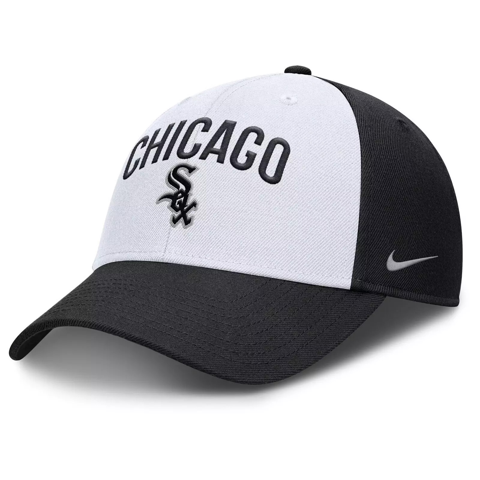 Men's Nike White/Black Chicago White Sox Club Performance Adjustable Hat, Size: Medium/Large | Kohl's