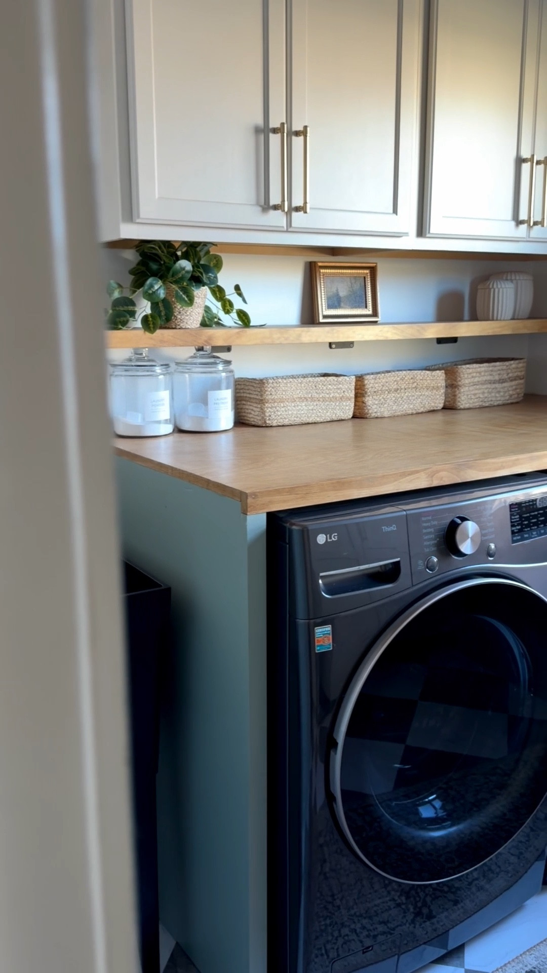 No demo. No big budget. Just small changes over time. 🫶🏻

We knew we could make this space better and work for our family. We worked in real time because that’s life and slowly but surely it all came together 🫶🏻 Still so happy every time I get to do laundry in this space. 🙌🏻
.
.
.
.
.
#beforeandafter #diyprojects #laundryroommakeover #moderntransitional #laundryroom 

#LTKHome #LTKvlog