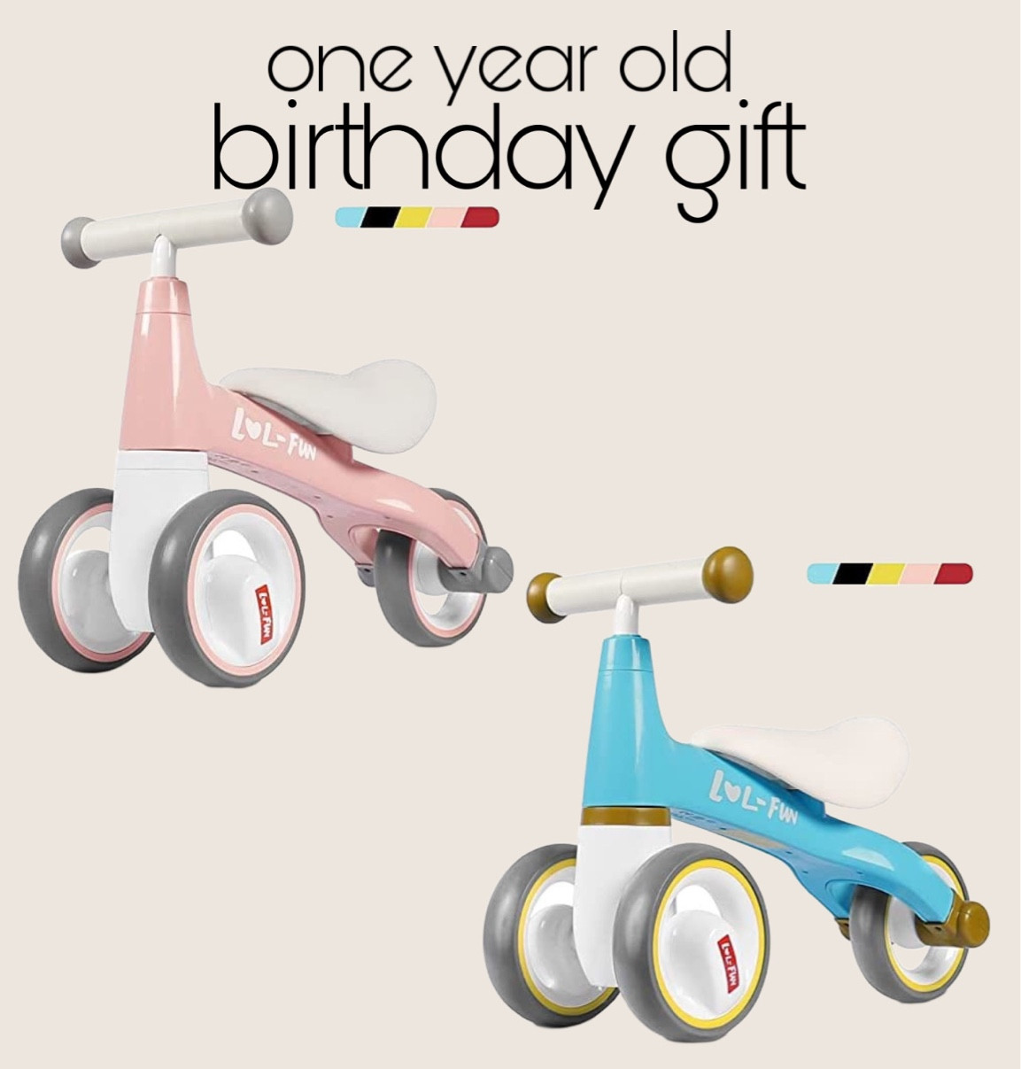 Balance Bike Toddler LOL-FUN Baby Year Old, For 12-18 Months