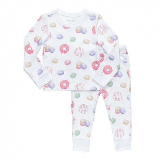 HART + LAND Toddler/Big Kid Pima Cotton PJ Set – Donuts and Macarons | The Tot