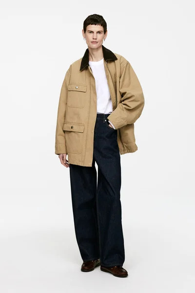 Lined Canvas Jacket – Beige – Women – ARKET GB | Arket UK