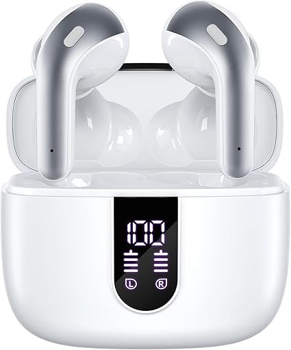 TAGRY Bluetooth Headphones True Wireless Earbuds 60H Playback LED Power Display Earphones with Wi... | Amazon (US)