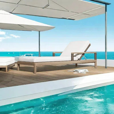 Premium Teak Poolside Lounger | Wayfair Professional
