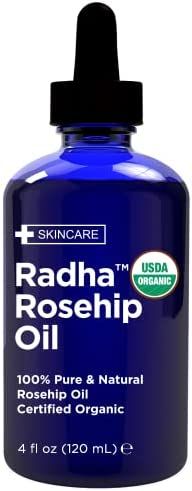 Radha Beauty USDA Certified Organic Rosehip Seed Oil, 100% Pure Cold Pressed - Great Carrier Oil ... | Amazon (US)