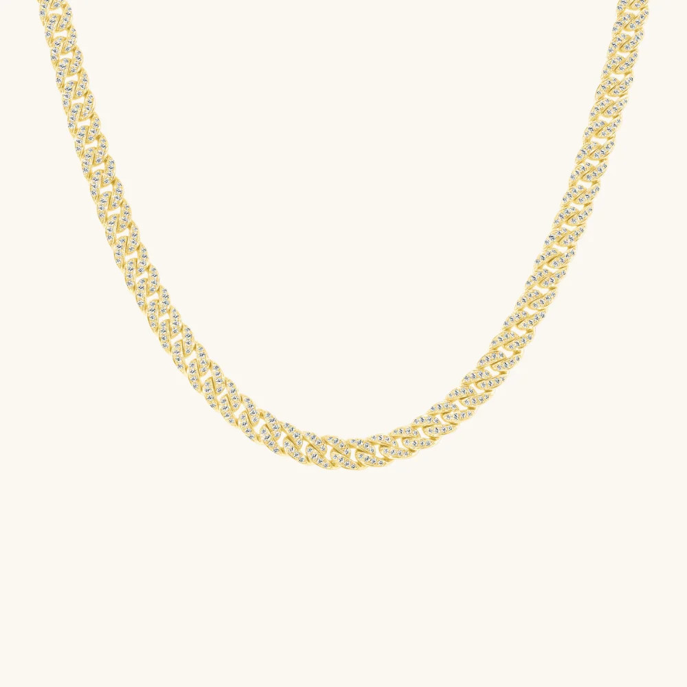 Mini Diamond Cuban Necklace | Happy Jewelers