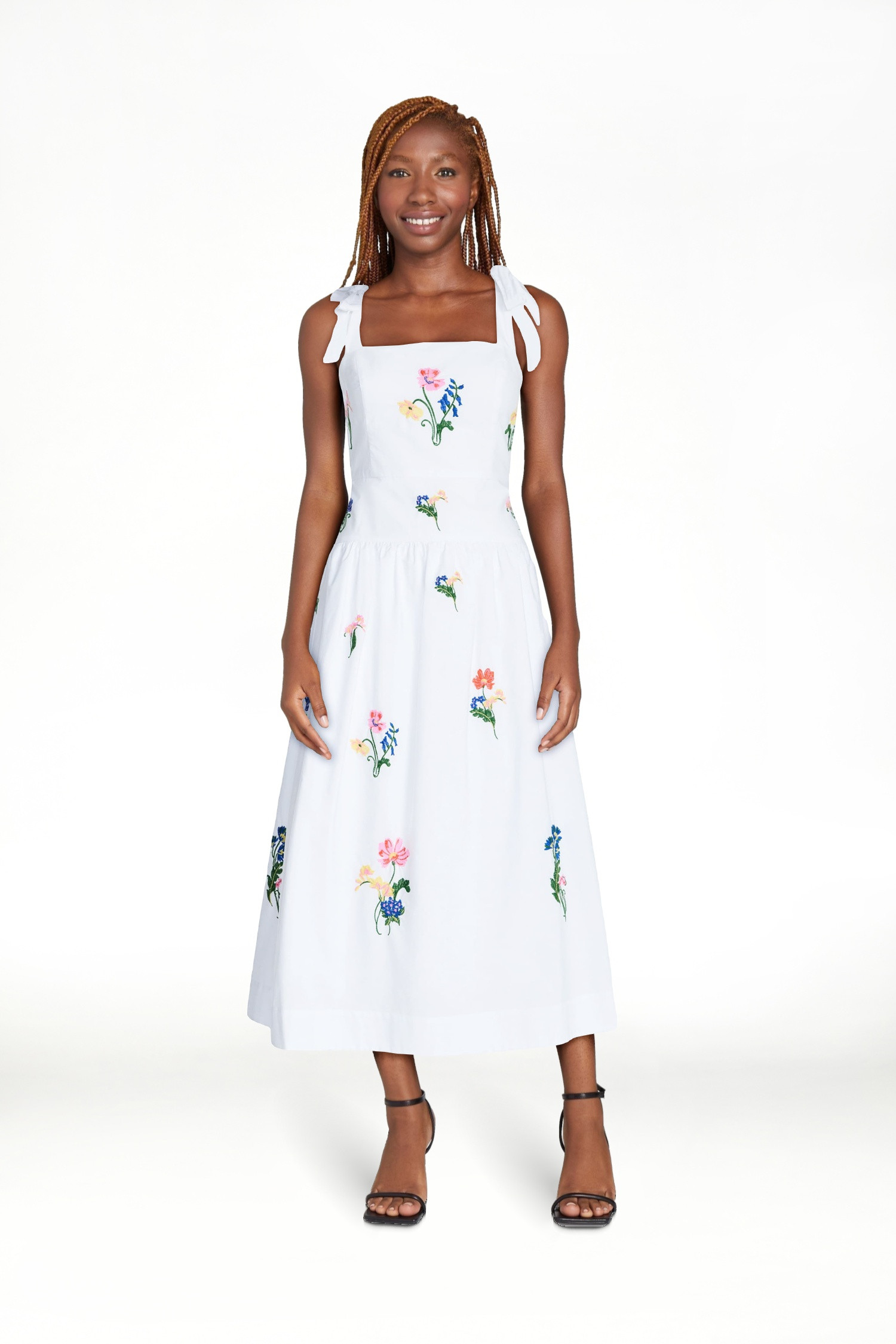 Free Assembly Women's and Women's Plus Embroidered Cotton Sleeveless Maxi Dress, Sizes XS-4X | Walmart (US)