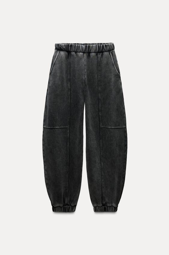 PLUSH WASHED EFFECT PANTS | Zara US
