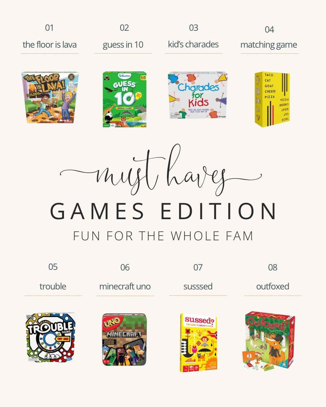 These are some of favorites for family game time!

#LTKKids #LTKdayinmylife