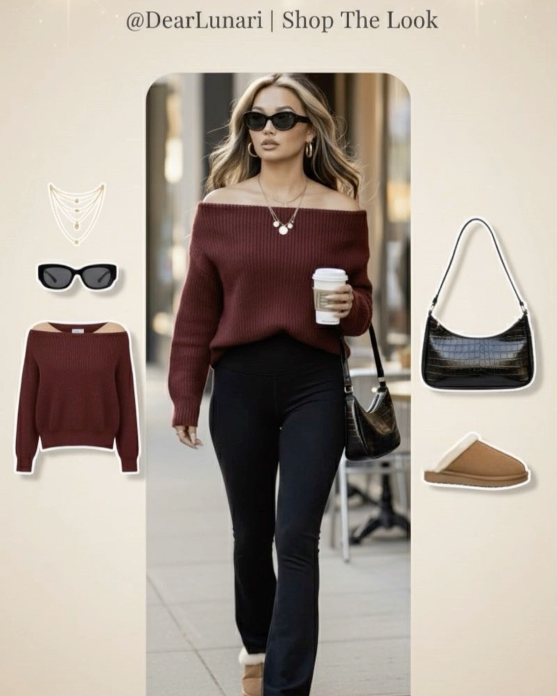 Cozy coffee run outfit inspo ☕
This off-shoulder knit sweater, flared leggings, and neutral accessories are perfect for fall errands or laid-back days in the city. Comfortable, chic, and easy to style 🤎
Linked below — outfit details + similar cozy finds 🍂

#LTKStyle #LTKCozy #LTKFallFashion #LTKUnder100 #LTKInspo #LTKFinds #LTKEverydayStyle

#LTKFindsUnder100 #LTKSeasonal #LTKStyleTip
