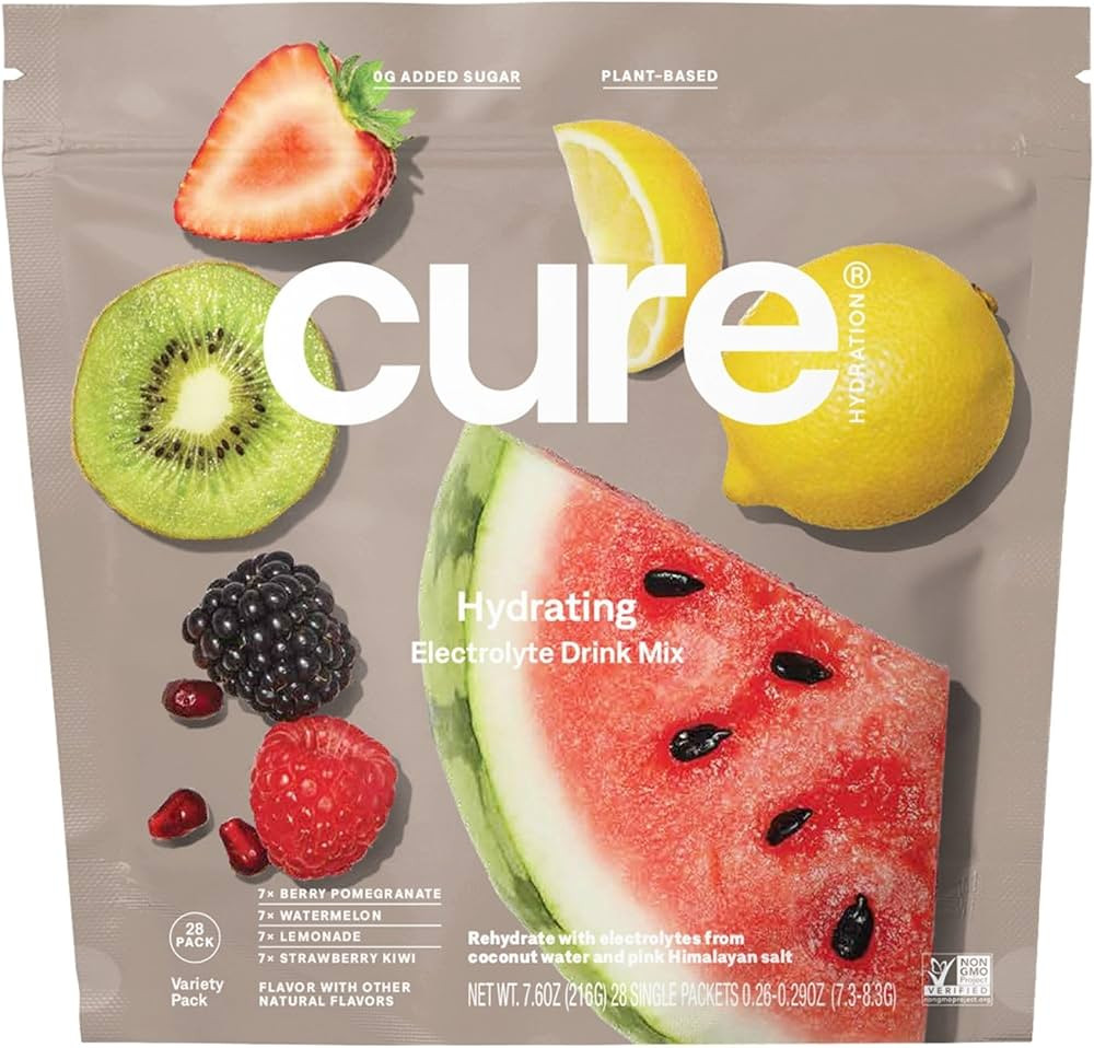 Cure Hydrating Plant Based Electrolyte Mix | Electrolyte Powder for Dehydration Relief | Made wit... | Amazon (US)