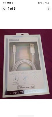 NEW FISHER USB Cable 4 ft Lighting Cable for iPhone | iPad | iPod Braided White: | eBay CA