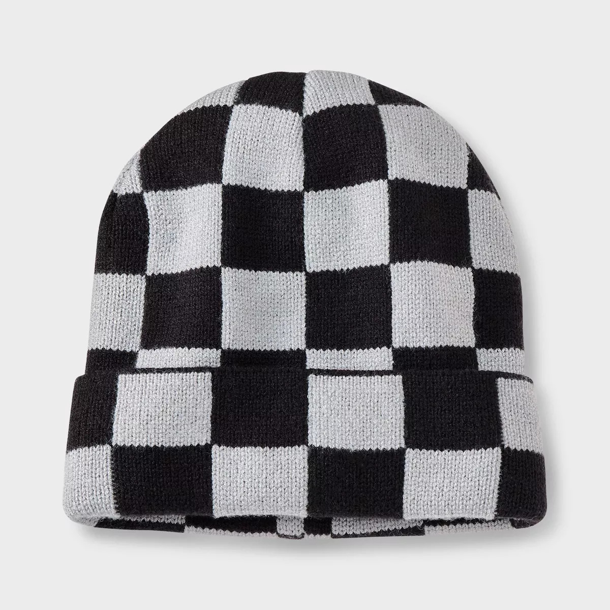 Boys' Checkerboard Beanie Hat - Cat & Jack™ Black/Gray | Target
