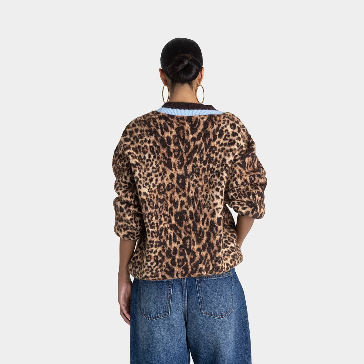 KBB by KAHLANA Women's 'The Slouchy Cardigan' - Tan Leopard S | Target