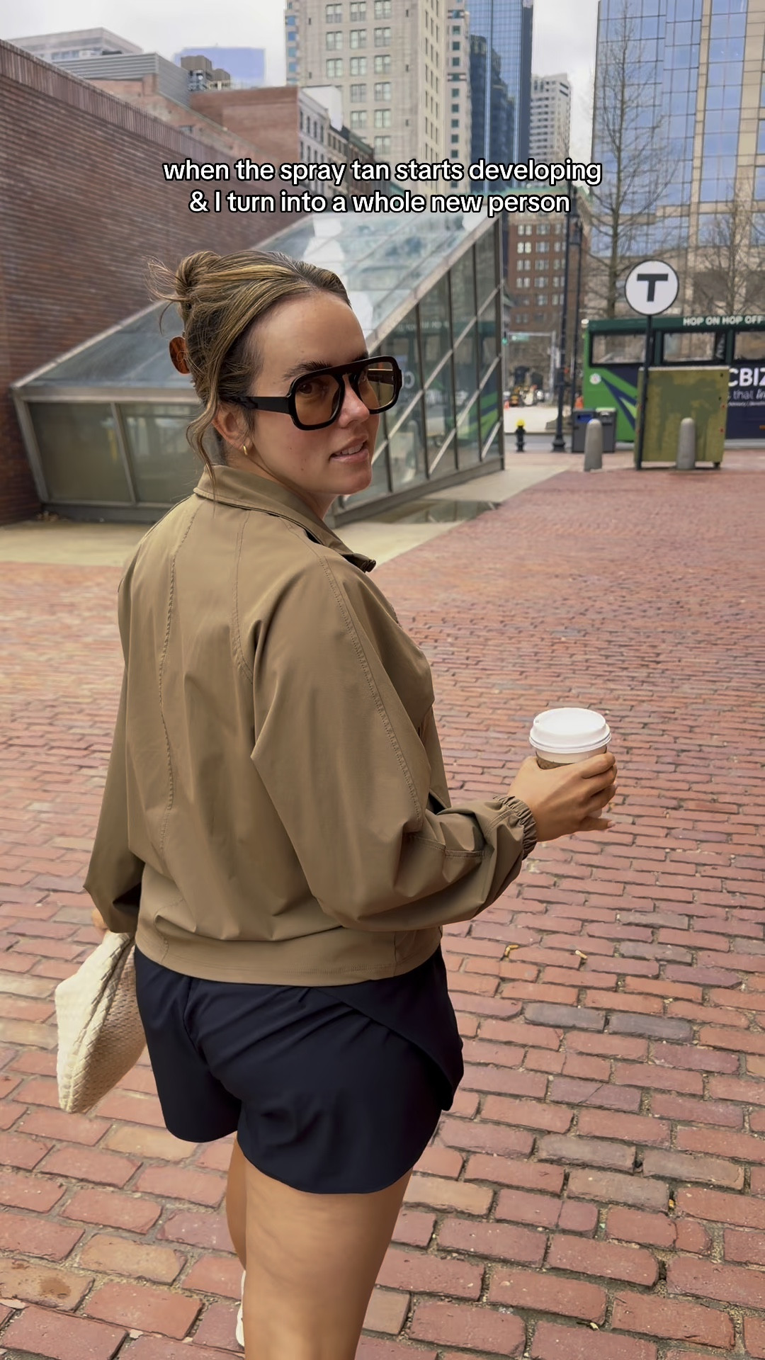 Boston ootd- with a spray tan 😏