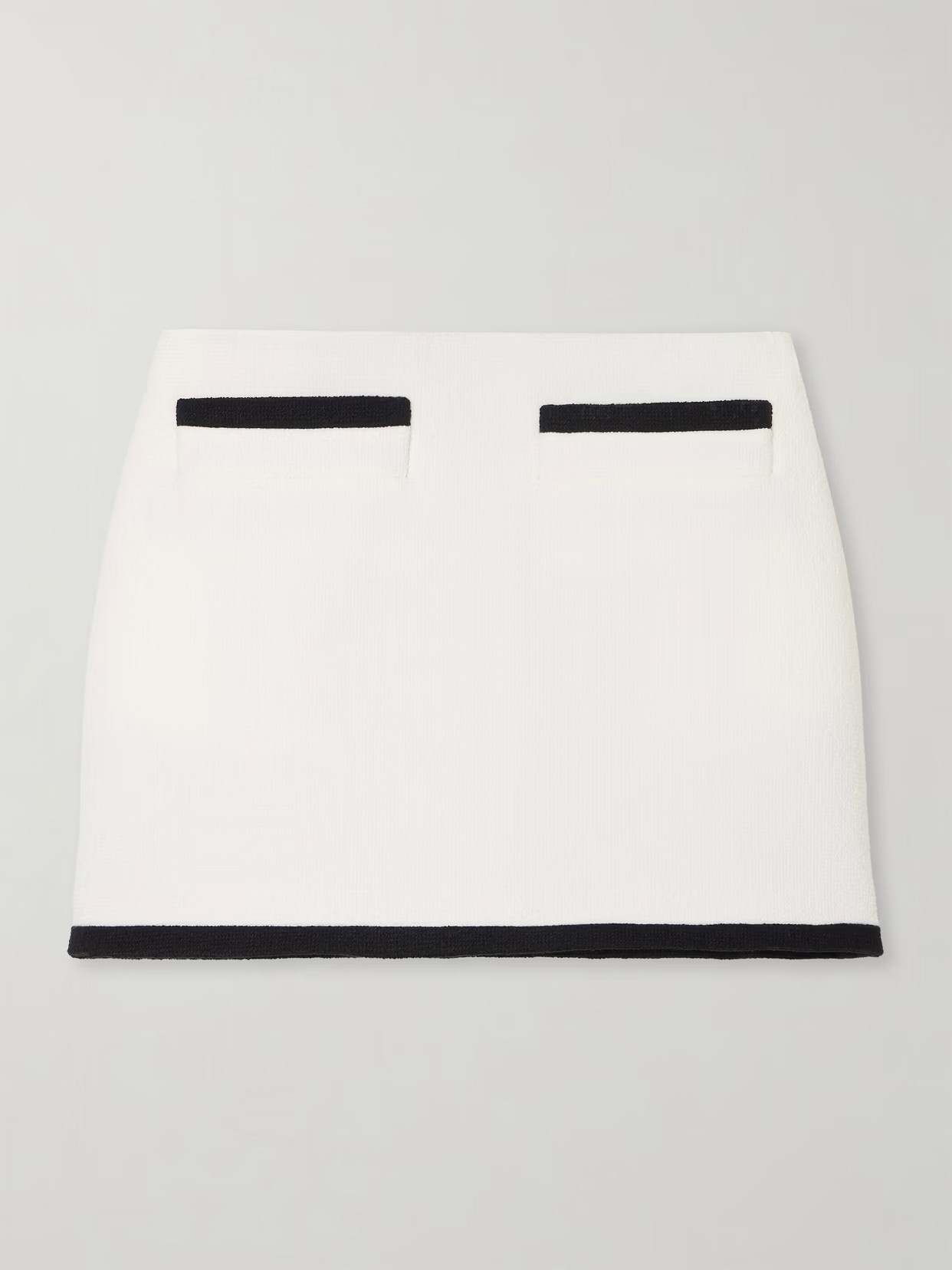 Gucci - Two-tone Cotton-blend Tweed Mini Skirt - Off-white | NET-A-PORTER (US)