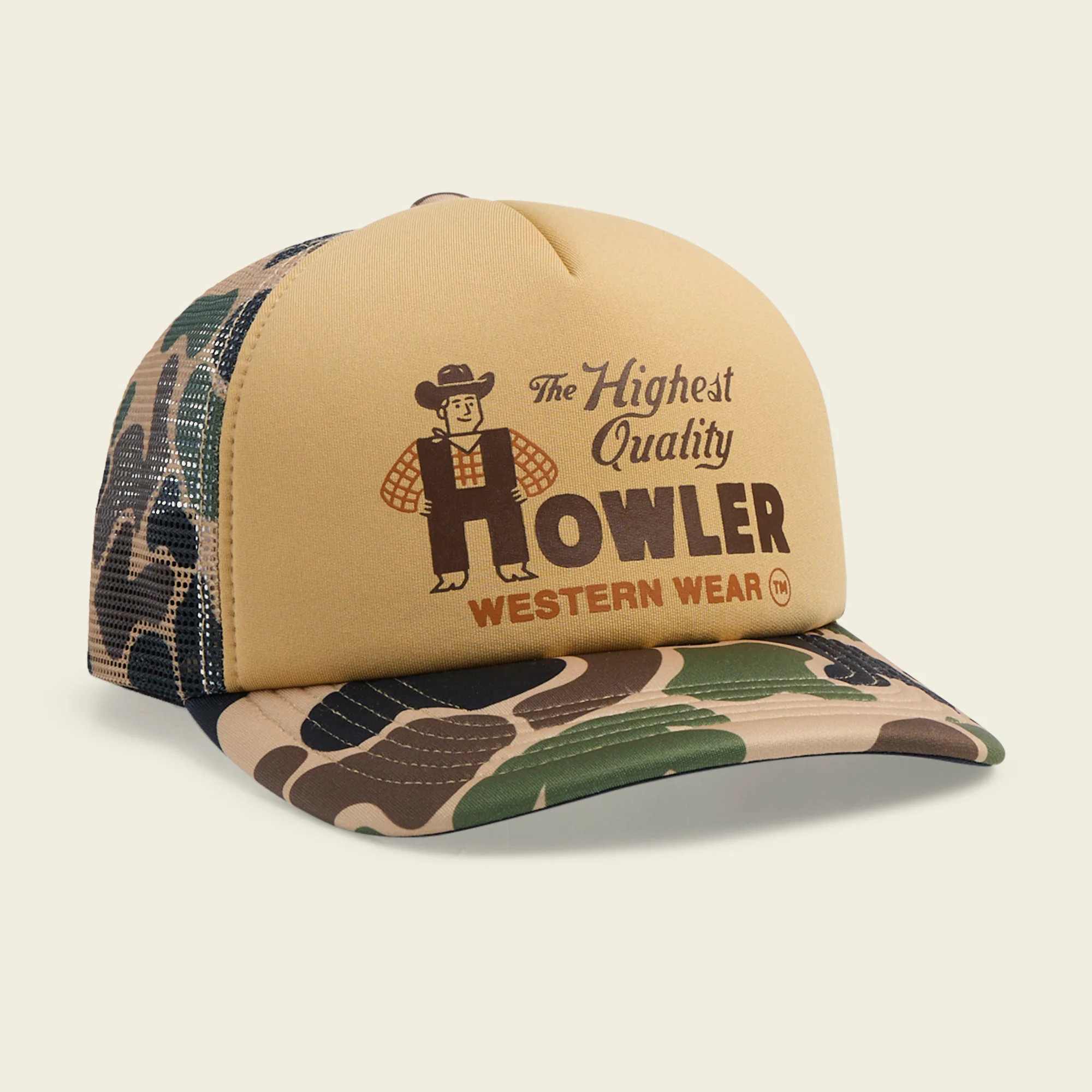 H-Man Western Wear Foam Dome - Khaki / Camo | Howler Brothers