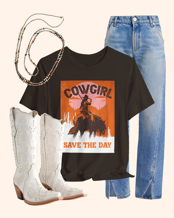 Cowgirl Save The Day T-Shirt | Sassy Queen