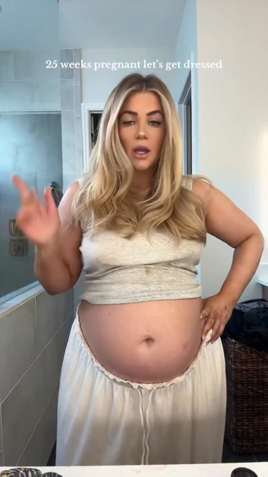 Finally at the point where I feel like I can style pants under my bump and not look like I have a beer gut so yay for me, what a milestone 😂 Pregnancy outfit ideas coming right up 🤍 

#LTKSaleAlert #LTKBump