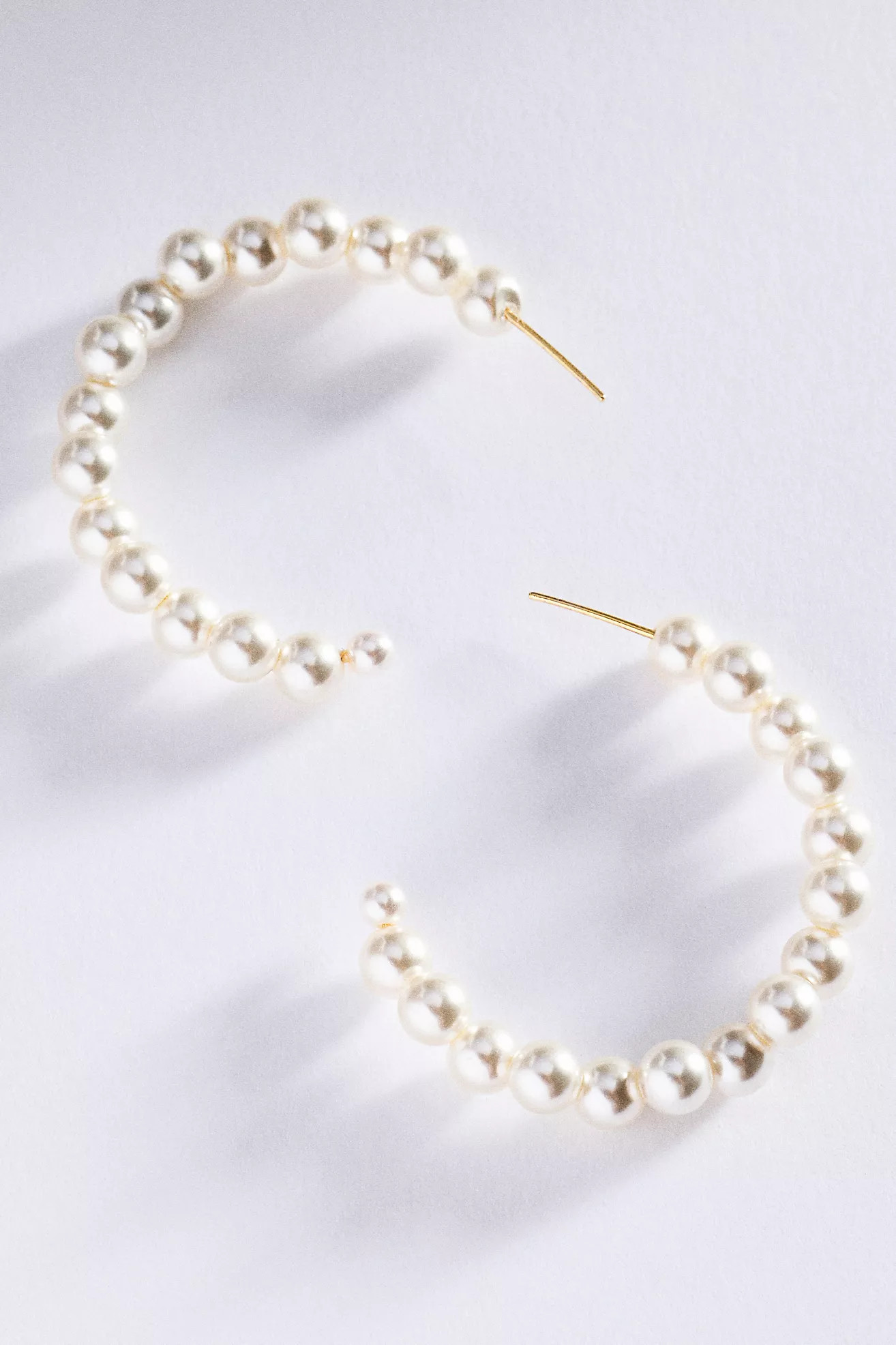Small Pearl Hoop Earrings | Anthropologie (US)