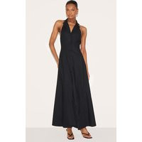 Black Button Down Collar Detail Maxi Dress | PrettyLittleThing US
