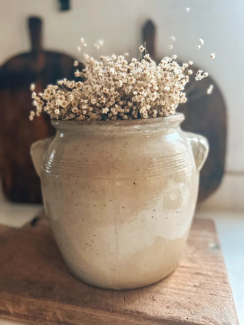 Vintage French Confit Pot,cream Confit Pot, Vintage Kitchen,country Living,farmhouse Decor, Vinta... | Etsy (US)