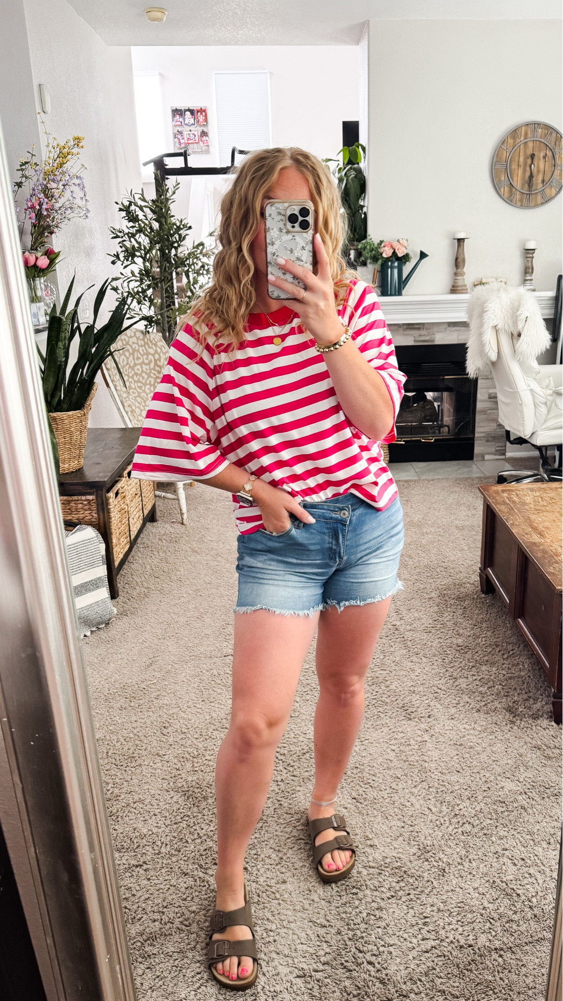 Striped oversized tee with denim shorts and double buckle look for less sandals. Everything fits tts






Amazon outfits, summer outfit inspo, outfit ideas, casual outfits amazon, amazon outfits every day, spring outfits 2026, summer outfits

#LTKootd #LTKPetite #LTKSaleAlert