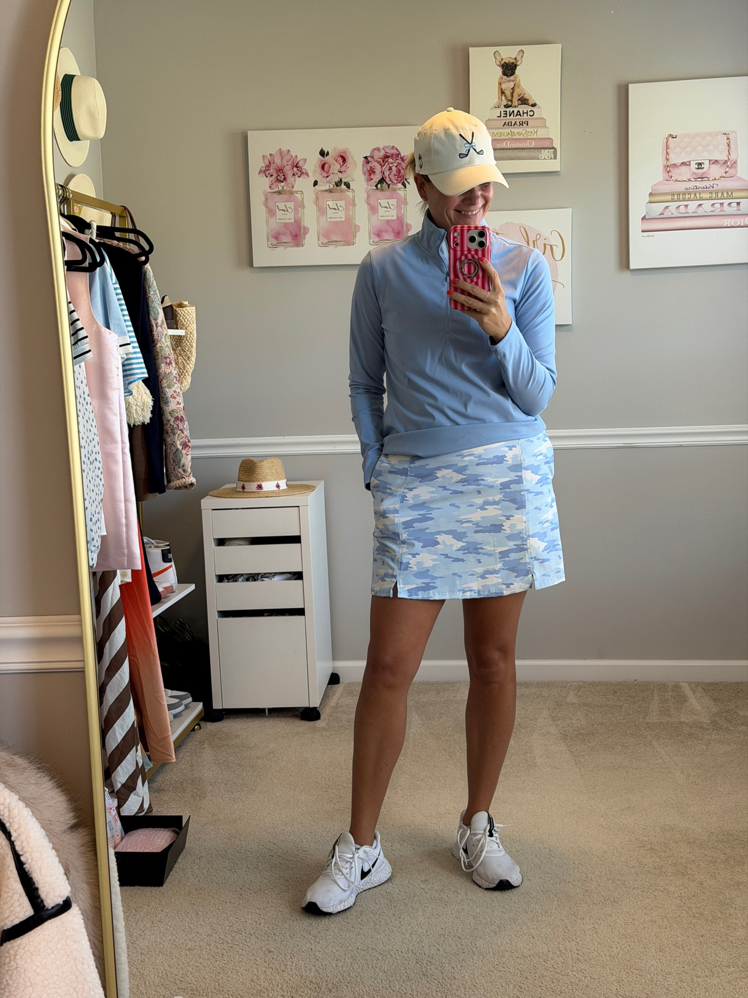 Light blue active 1/4 zip TTs
Blue and white active skort TTS

#LTKOver40 #LTKMidsize