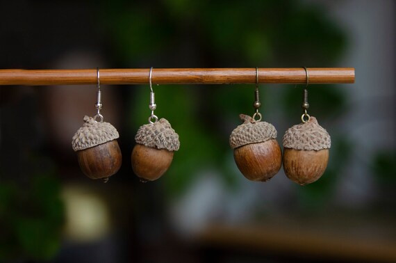 Acorn Earrings  Real Plant Jewellery  Cottagecore Eco - Etsy | Etsy (US)