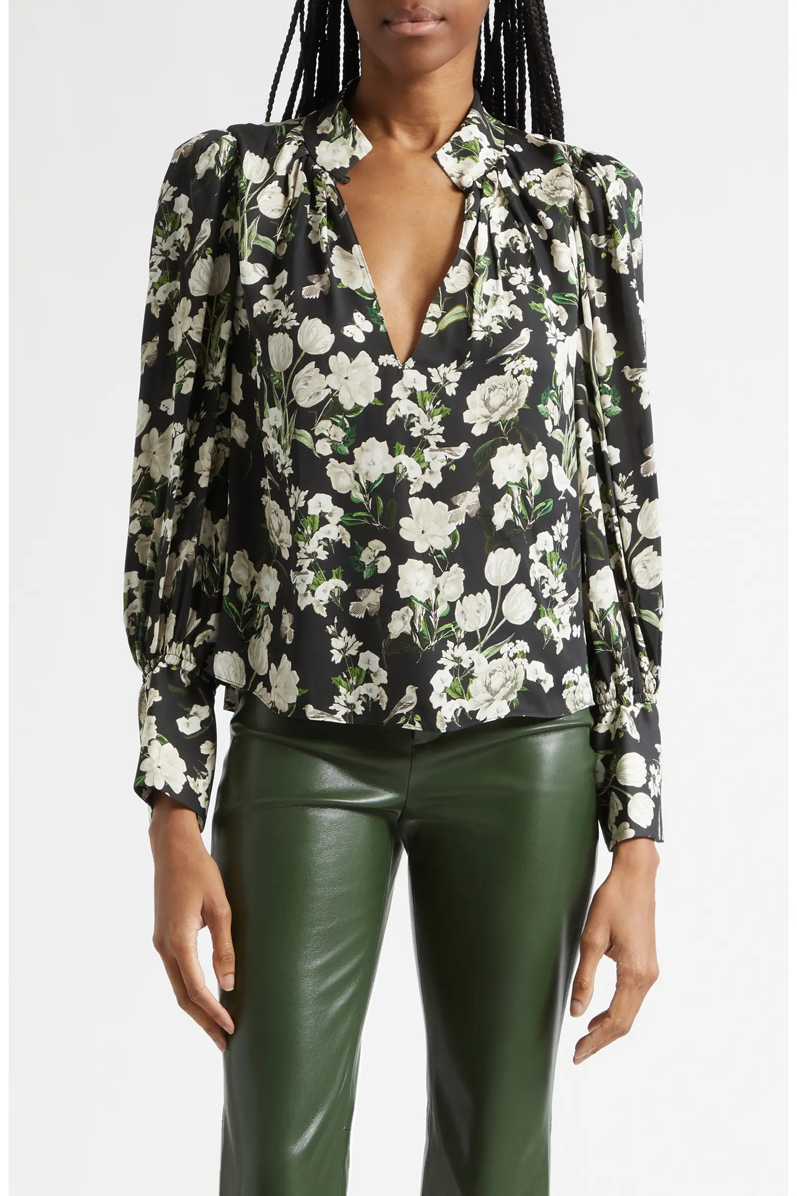 Marion Floral Print Pleated Top (Women) | Nordstrom | Nordstrom