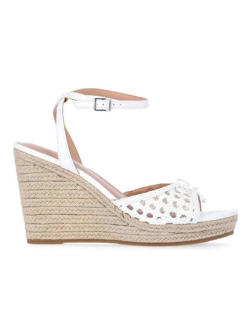 Time and Tru Women's Bow Espadrille Wedge Sandals | Walmart (US)