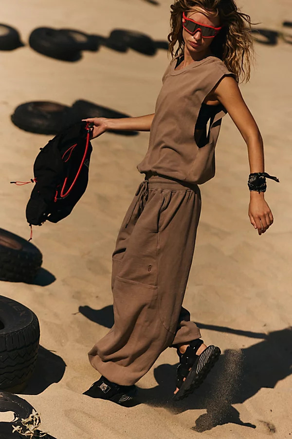 Throw And Go Onesie by FP Movement at Free People, Cement, S | Free People (Global - UK&FR Excluded)