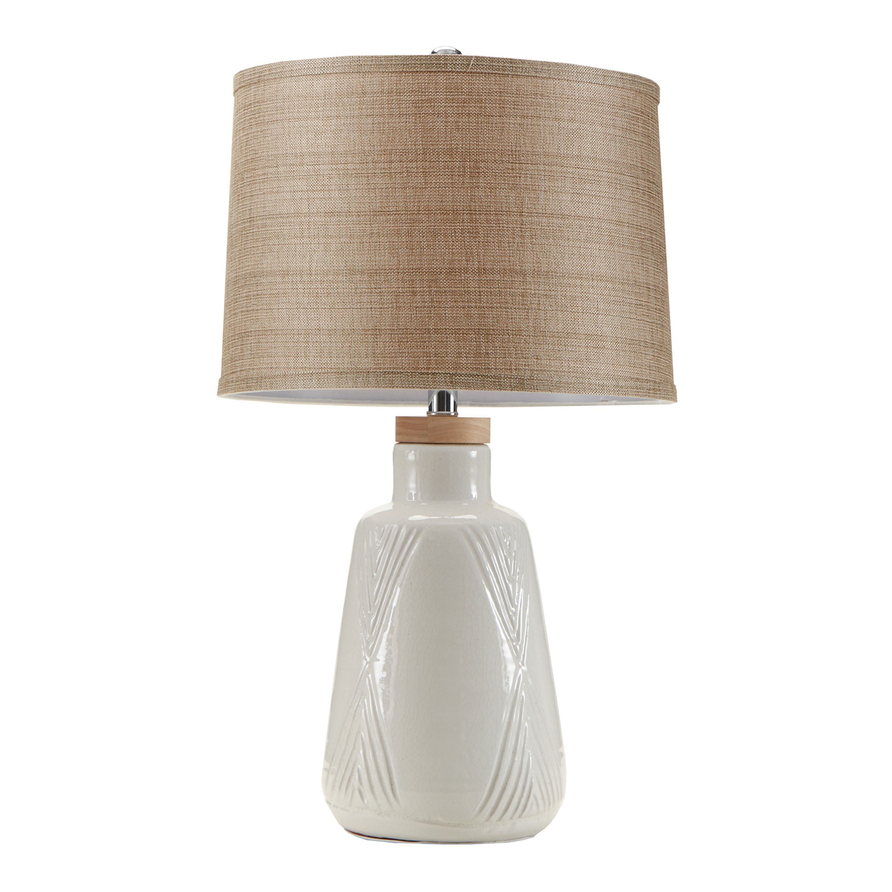 KT Ivory Ceramic Table Lamp | World Market