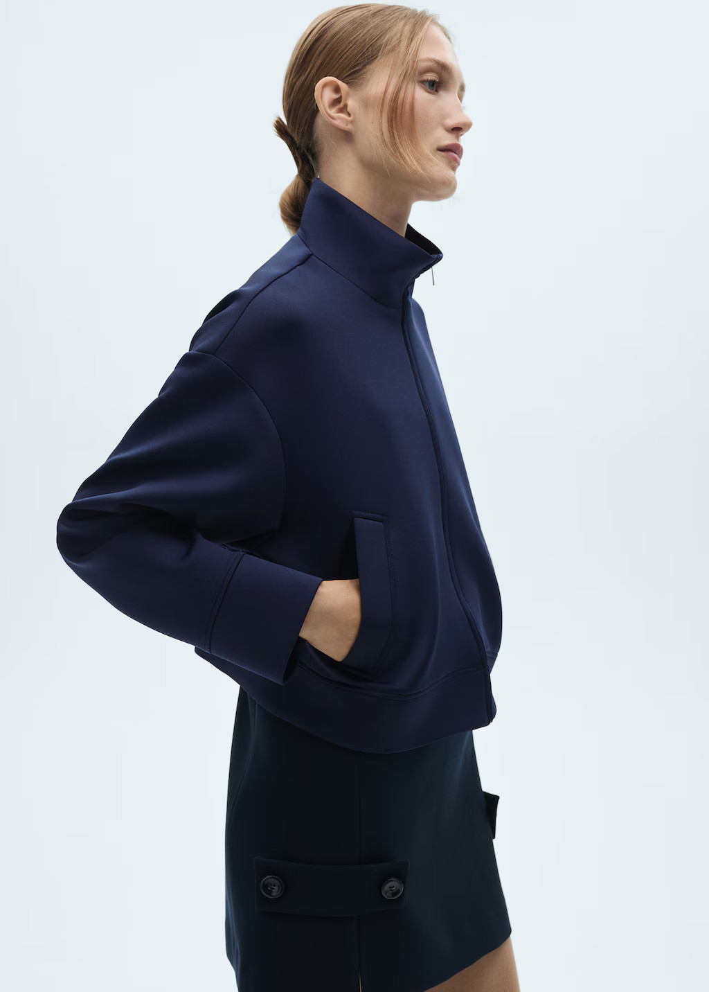 Cropped bomber jacket - Women | MANGO USA | Mango (US/MX/AU)