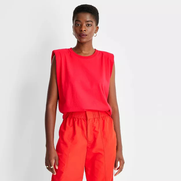 Women's Sleeveless Cut-Out Back Knit T-Shirt - Future Collective™ with Kahlana Barfield Brown | Target