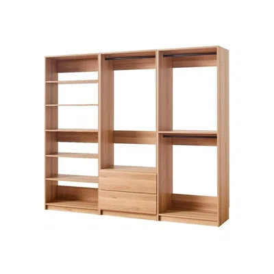 Freestanding Walk in Wood Closet System for Elegant Closet Room Storage | Wayfair North America