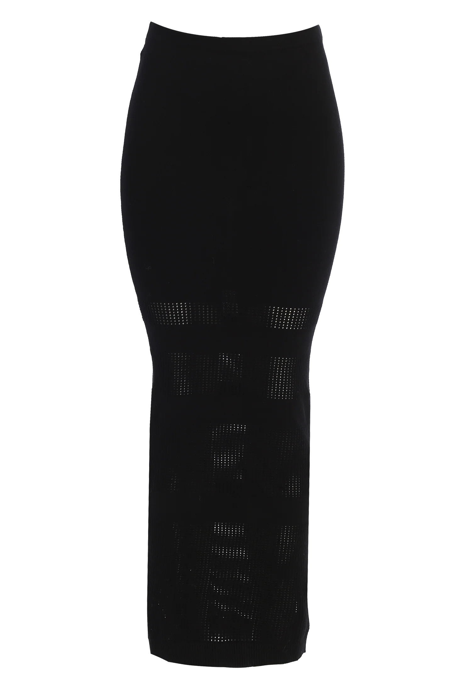 Black Lina Knit Maxi Skirt | JLUXLABEL