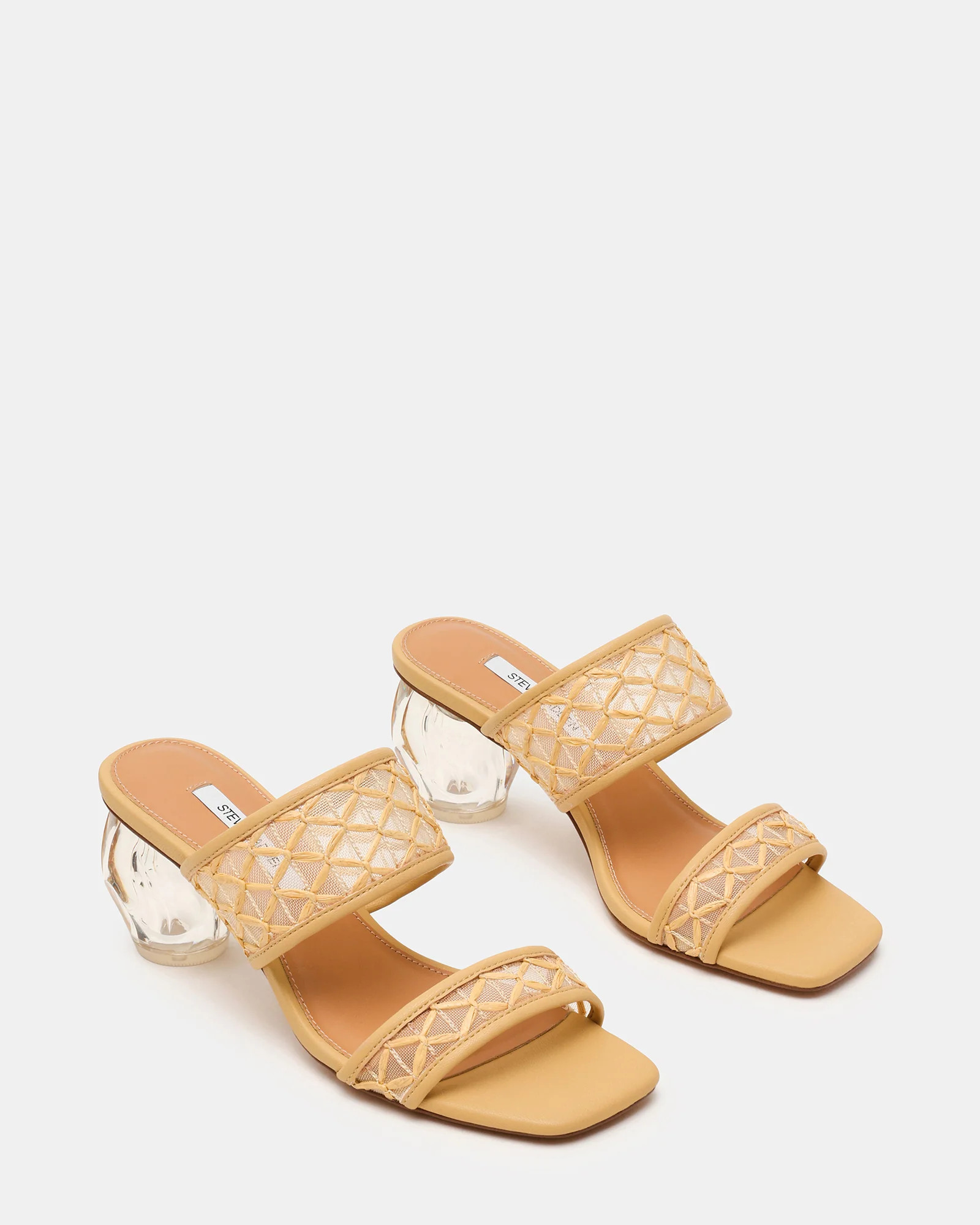NOLA Natural Square-Toe Mule Women's Block Heel | Steve Madden (US)