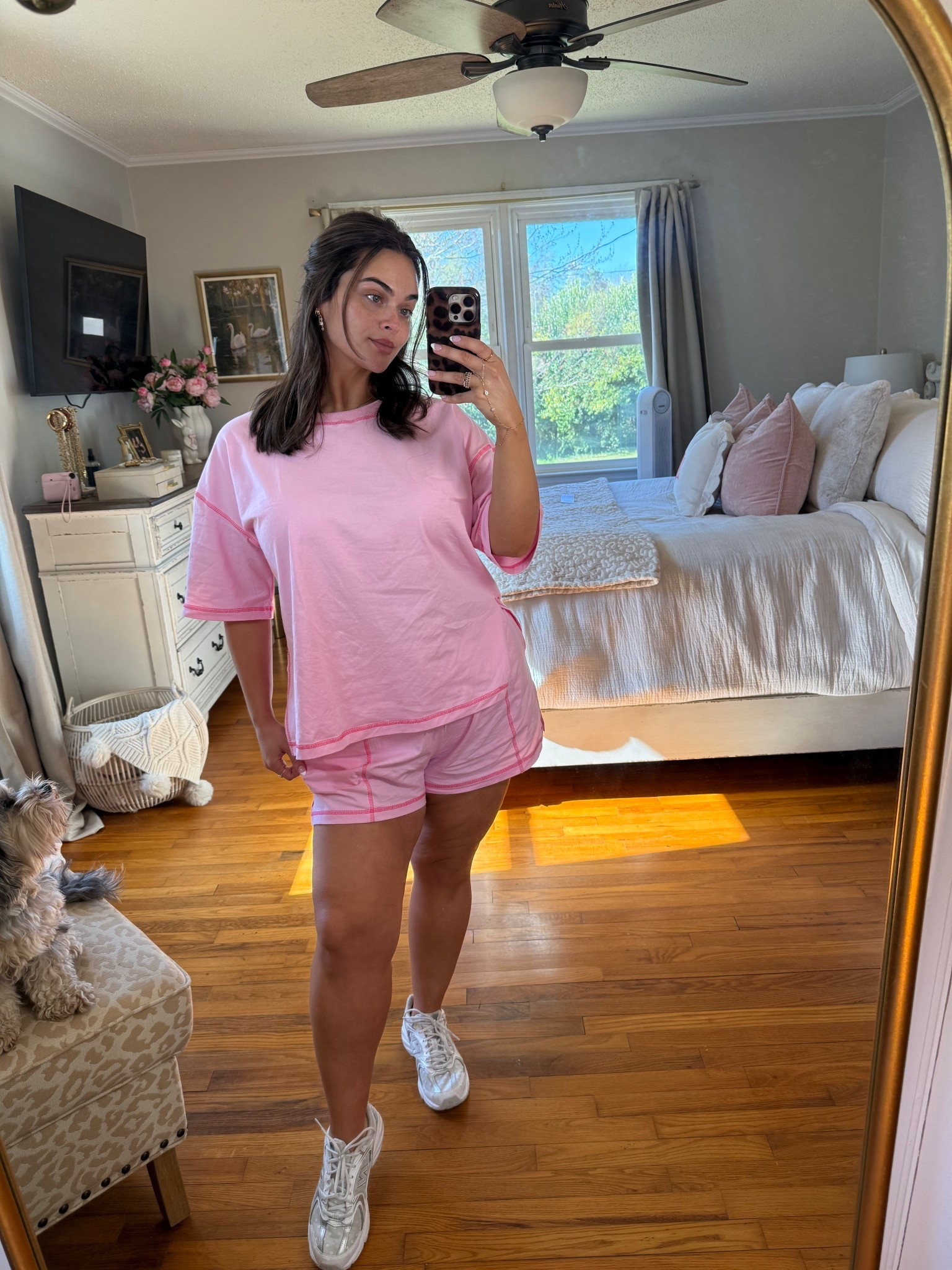 Wearing an extra large in this two-piece set from Amazon! I need to go back and get more colors 🤍