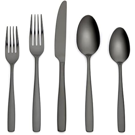 Ornative Emma 20-Piece Flatware Set For 4, Matte Black Silverware Set For 4, Include Knifes, Fork... | Amazon (US)