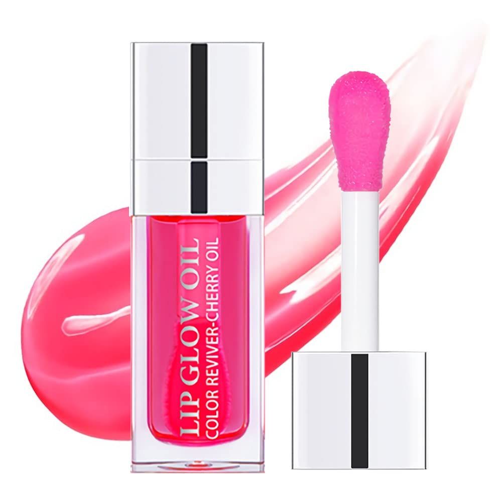 Hydrating Lip Glow Oil, Plumping Lip Gloss Tinted Lip Balm Moisturizing Lip Care Transparent Toot... | Amazon (US)