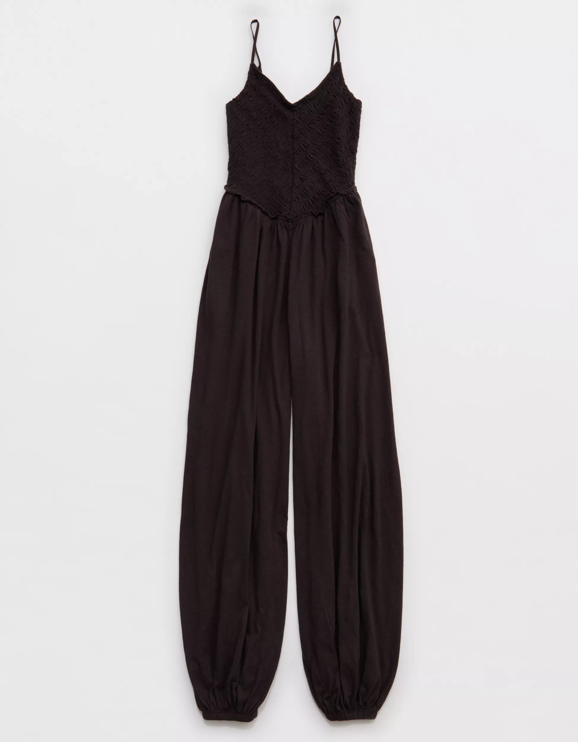 Aerie Happiest Smocked Jumpsuit | Aerie