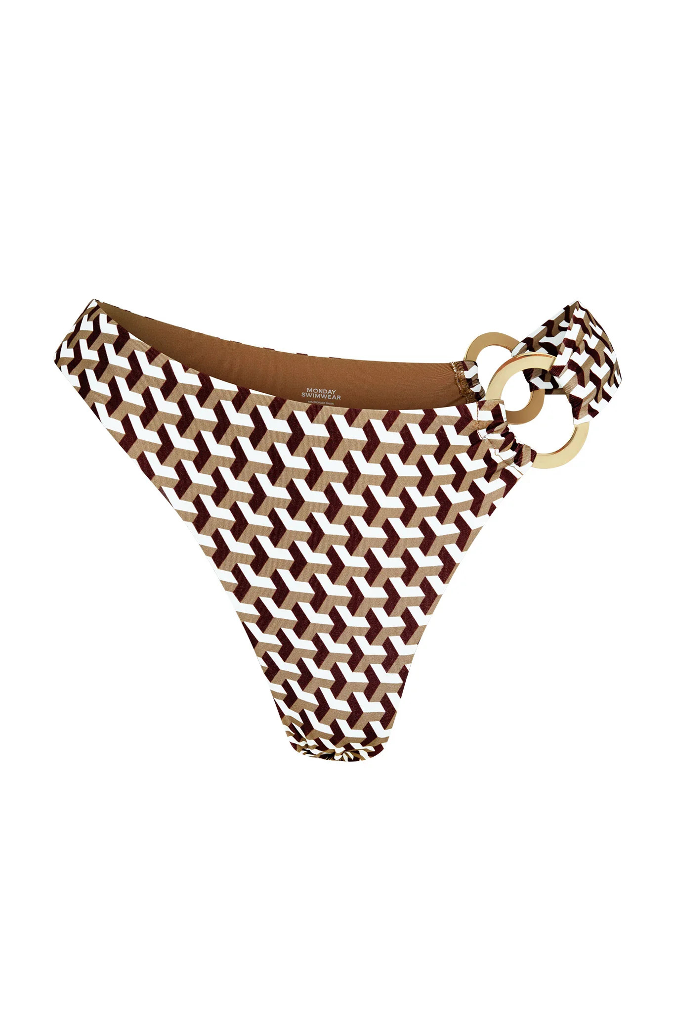 Bronte Bottom - Husk Geo | Monday Swimwear