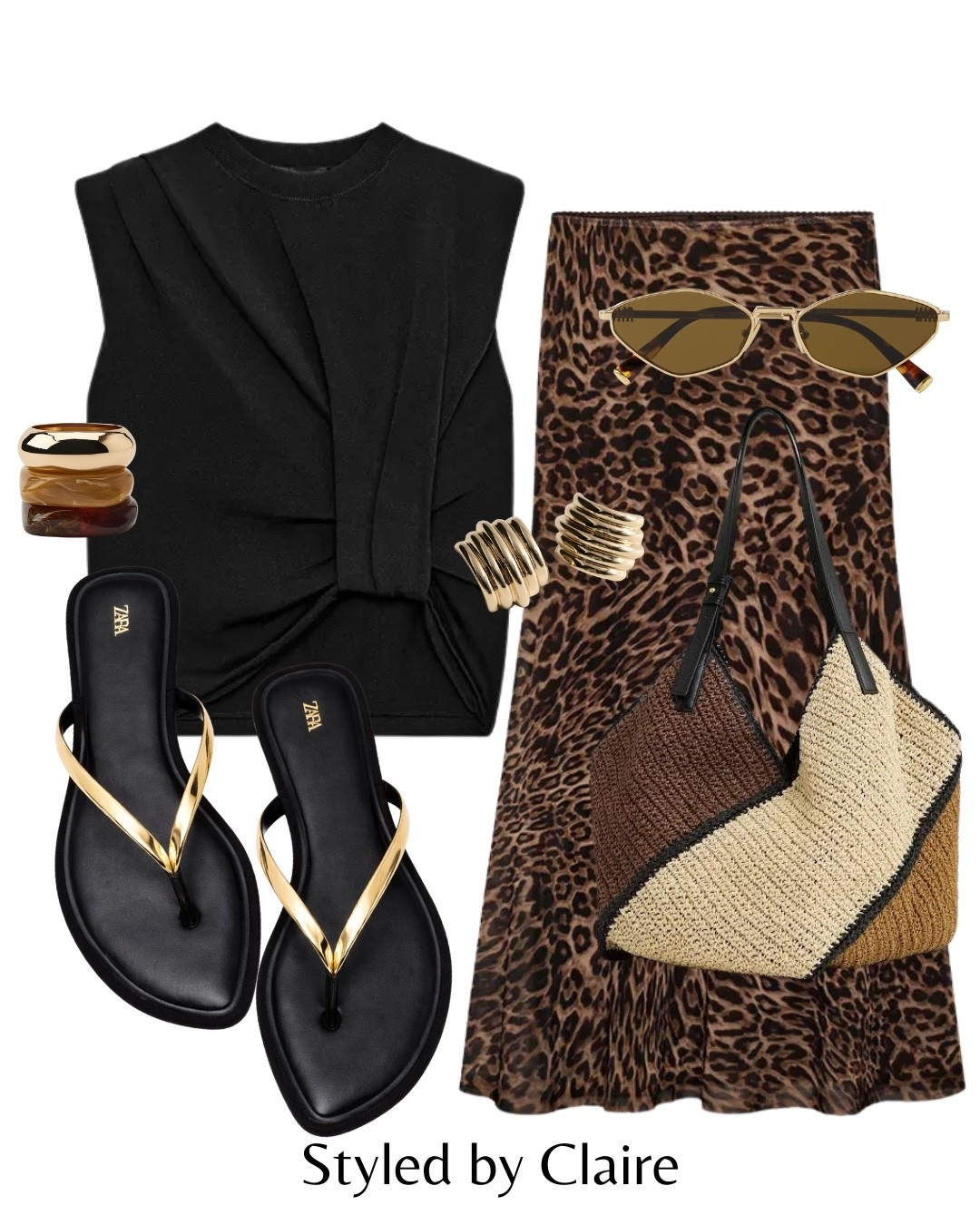 LEOPARD PRINT SKIRT❤️‍🔥
Tags: new in Zara knot top black chic flare
Maxi length sheer bargain skirt flip flop sandals gold strap raffia a truss resin bracelets mini miu diamond sunglasses fashion spring summer cool girl inspired outfit ideas city break beach club ootd date night holiday vacation

#LTKspring #LTKstyletip #LTKsummer