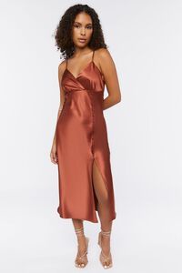 Satin Surplice Midi Dress | Forever 21 | Forever 21 (US)