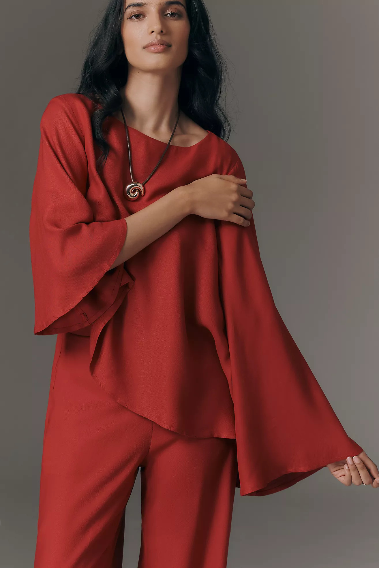 Cacay Bell Sleeve Blouse | Anthropologie (US)